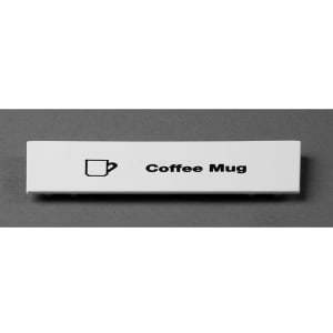 144-CECCM6000 "Coffee Mug" Snap On Extender ID Clip for All Camracks - 5"L x 1 9/16", White