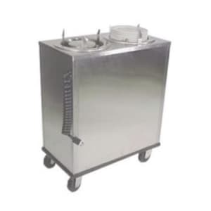 121-937 35 1/8" Heated Mobile Dish Dispenser w/ (2) Columns - Stainless, 120v 