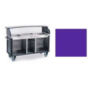 121-68220PUR Kiosk Type Food Cart w/ Enclosed Cabinet, 77 1/4"L x 28 1/4"W x 52 1/2&quo...