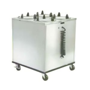 121-6409208 32" Heated Mobile Dish Dispenser w/ (4) Columns - Stainless, 208v/1ph