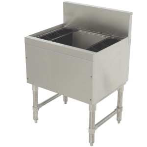 161-PRI1924 24" Prestige Cocktail Station w/ 70 lb Ice Bin, Stainless Steel