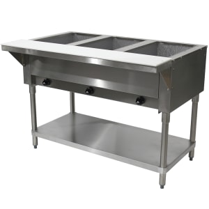 161-HF3GLP 47 1/8" Hot Food Table w/ (3) Wells & Cutting Board, Liquid Propane
