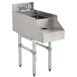 161-CRRS12 12" Underbar Blender Recess Station w/ Dump Sink & Faucet