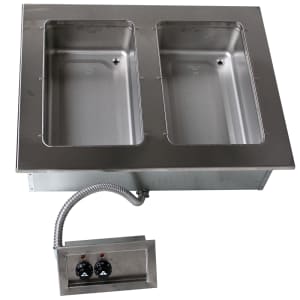 161-DISW2120 Drop-In Hot Food Well w/ (2) Full Size Pan Capacity, 120v