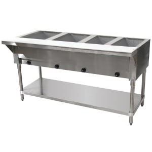 161-HF4GNAT 62 3/8" Hot Food Table w/ (4) Wells & Cutting Board, Natural Gas