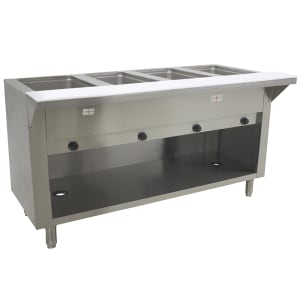 161-HF4GNATBS 62 3/8" Hot Food Table w/ (4) Wells & Cutting Board, Natural Gas