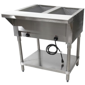 161-HF2E120 31 13/16" Hot Food Table w/ (2) Wells & Cutting Board, 120v