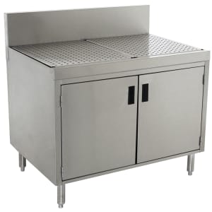 161-PRSCD1942 42" Stationary Storage Cabinet w/ Hinged Doors, 24" Front To Back