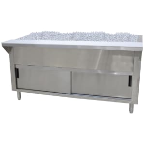 161-CPU3DR 47 1/8" Cold Food Bar - (3) Pan Capacity, Floor Model, Stainless Steel