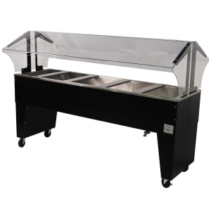 161-B5CPUB 73 1/4" Cold Food Bar - (5) Pan Capacity, Floor Model, Black