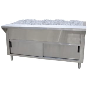 161-CPU4DR 62 7/16" Cold Food Bar - (4) Pan Capacity, Floor Model, Stainless Steel