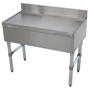 161-CRD18 18" Bar Type Modular Drainboard w/ 4" Splash, Stainless