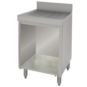 161-CRD30B 30" Bar Type Modular Drainboard w/ Open Cabinet Base, Stainless