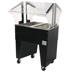 161-B2CPUB 27 5/16" Cold Food Bar - (2) Pan Capacity, Floor Model, Black