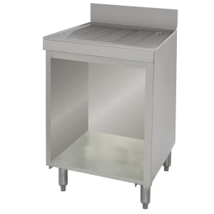 161-CRD3B 36" Bar Type Modular Drainboard w/ Open Cabinet Base, Stainless