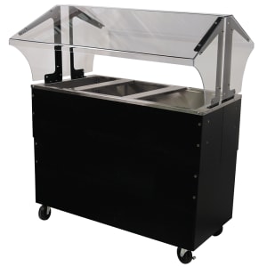 161-B3CPUBSB 47 1/8" Cold Food Bar - (3) Pan Capacity, Floor Model, Black