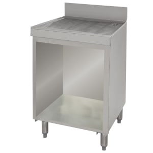 161-CRD4B 48" Bar Type Modular Drainboard w/ Open Cabinet Base, Stainless
