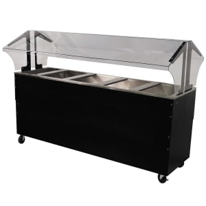161-B5CPUBSB 77 3/4" Cold Food Bar - (5) Pan Capacity, Floor Model, Black