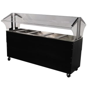 161-B5CPUBSB 73 1/4" Cold Food Bar - (5) Pan Capacity, Floor Model, Black