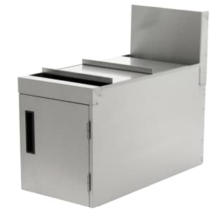 161-PRT12 Trash Receptacle Cabinet w/ Sliding Cover, Stainless