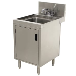 161-PRHSC2412 Cabinet Base Commercial Hand Sink w/ 14"L x 10"W x 10"D Bowl, Standard Faucet