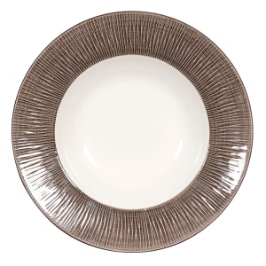 893-DUBALD271 11" Round Bamboo Spinwash Plate - Ceramic, Dusk