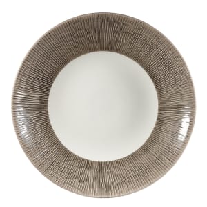 893-DUBALD251 9 7/8" Round Bamboo Spinwash Plate - Ceramic, Dusk