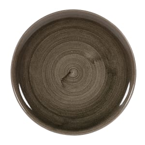 893-PAIBEV121 12 3/4" Round Patina Plate - Ceramic, Iron Black