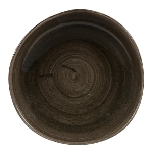 893-PAIBOG101 10 3/8" Round Patina Plate - Ceramic, Iron Black