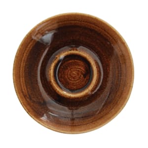 893-MOVCESS1 4 1/2" Round Monochrome Espresso Saucer - Ceramic, Vintage Copper