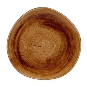893-PAVCOG81 8 1/4" Round Patina Plate - Ceramic, Vintage Copper