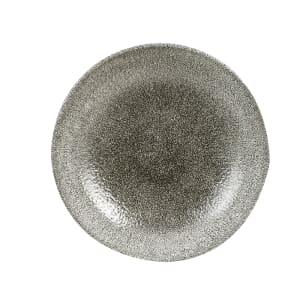 893-RKBQEVB91 40 oz Round Raku Bowl - Ceramic, Quartz Black