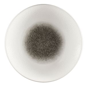 893-RKBQID251 10" Round Raku Plate - Ceramic, Quartz Black
