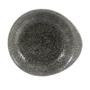 893-RKBQID61 6 oz Round Raku Bowl - Ceramic, Quartz Black