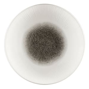 893-RKBQLD251 10" Round Raku Plate - Ceramic, Quartz Black
