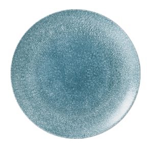 893-RKTBEV111 11 1/4" Round Raku Plate - Ceramic, Topaz Blue