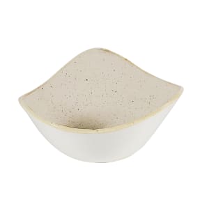 893-SNMSTRB71 13 oz Triangular Lotus Bowl - Ceramic, Nutmeg Cream