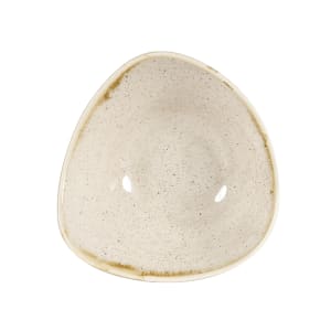 893-SNMSTRB61 9 oz Triangular Lotus Bowl - Ceramic, Nutmeg Cream