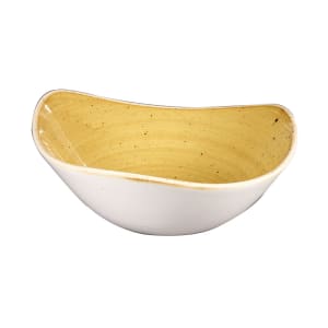 893-SMSSTRB61 9 oz Triangular Lotus Bowl - Ceramic, Mustard