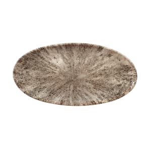 893-STZBOV301 Oval Studio Prints® Chef's Plate - 11 3/4" x 5 7/8", Ceramic, Zircon Brown