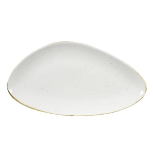 893-SWHSTC351 Triangular Stonecast® Chef's Plate - 13 3/4" x 7 3/8", Ceramic, Barl...