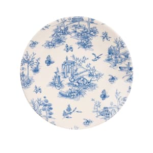 893-TOPPD251 10" Round Vintage Prints Plate - Ceramic, Toile Prague