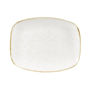 893-SWHSOBL31 10 1/4" x 8" Oblong Stonecast® Chef's Plate - Ceramic, Barley White