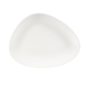893-WHTC201 Triangular Lotus Chef's Plate - 7 7/8" x 5 7/8", Ceramic, White