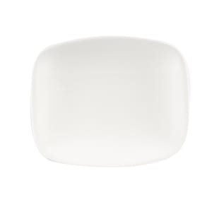 893-WHOBL31 10 1/4" x 8" Oblong X Squared Chef's Plate - Ceramic, White