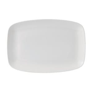 893-WHXP141 13 7/8" x 9 5/8" Oblong X Squared Plate - Ceramic, White