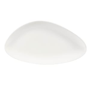 893-WHTC351 Triangular Lotus Chef's Plate - 13 3/4" x 7 3/8", Ceramic, White