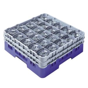 144-36S1058151 Camrack® Glass Rack w/ (36) Compartments - (5) Gray Extenders, Soft Gray