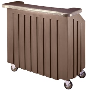 144-BAR540DS672 54" Cambar Portable Bar - 80 lb Ice Sink, Speed Rail, Granite Sand/Cocoa