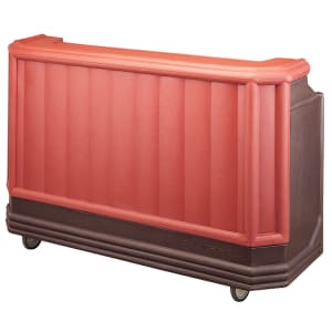 144-BAR730DX189 72 3/4" Portable Bar - Cold Plate, 80 lb Ice Sink, Brown/Mahogany